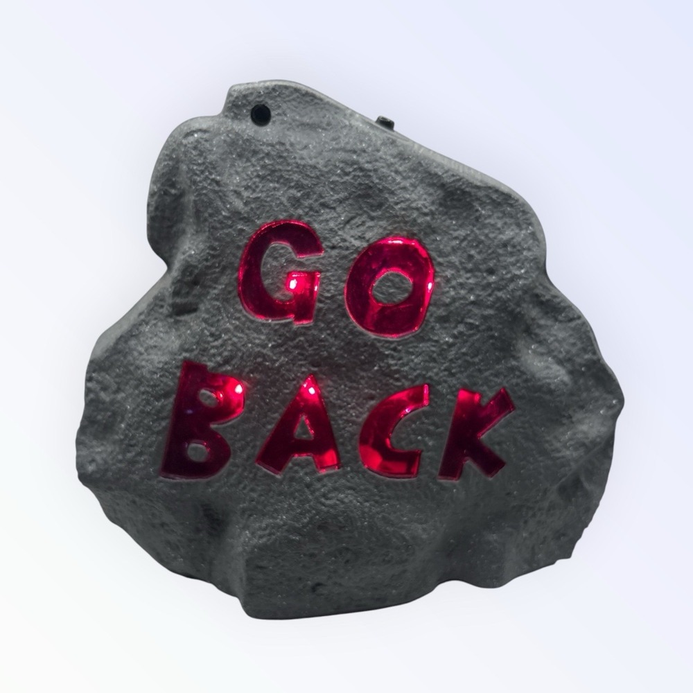Gemmy Halloween Decor Haunted Rocks Go Back Purple Variant TESTED 2000's